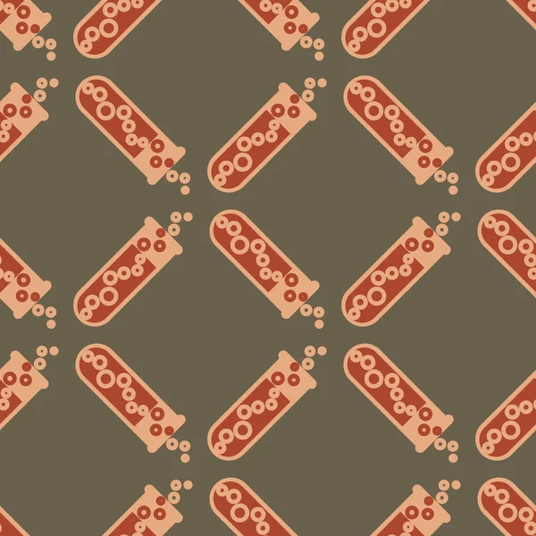 Kimya test tüpleri parlak arka plan üzerinde. Seamless modeli.