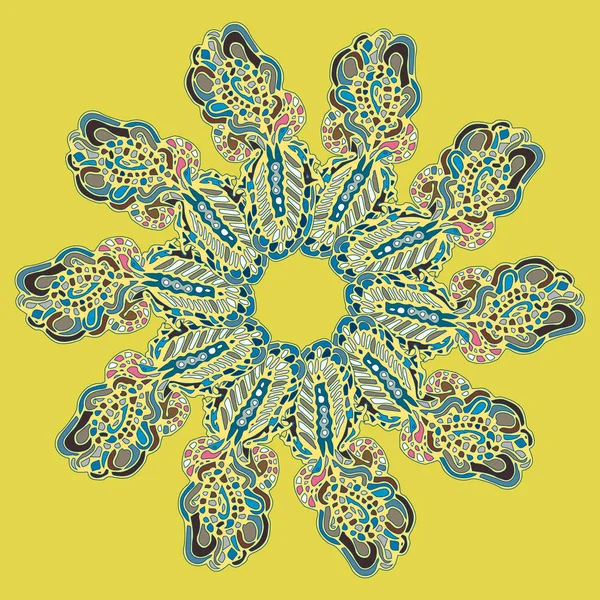 Stil zentangle yeni simetrik mandala doodle ile sanat esin kaynağı oldu. Duvar kağıdı, desen dolgularını, web sayfaları, yüzey dokuları için dekoratif nesne-ebilmek var olmak kullanılmış.