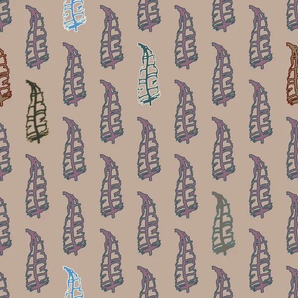 Memphis tarzı zemin ağaç yaprakları 