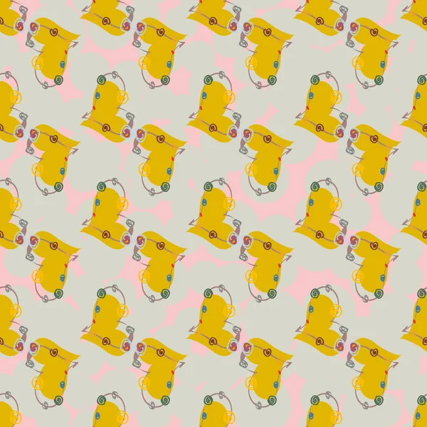 Soyut kalp doodle arka plan için seamless modeli. 