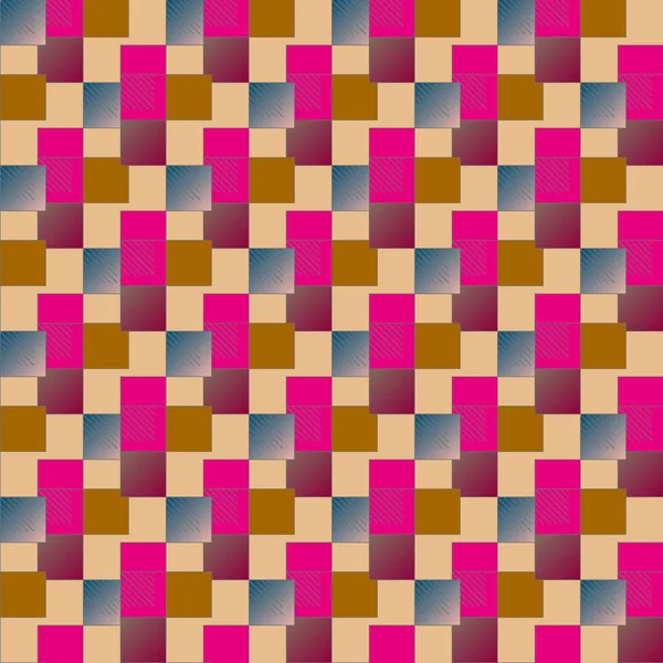 Abstrait Géométrique Coloré Motif Sans Couture — Image vectorielle