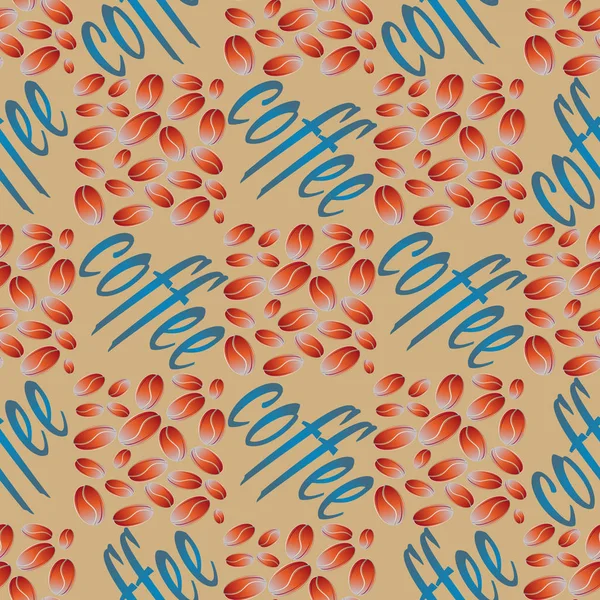 kahve çekirdekleri seamless modeli, vektör arka plan