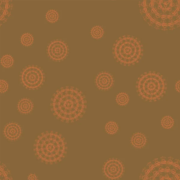 Mandala Abstracto Colorido Simple Adorno Circular Brillante Que Consiste Formas — Vector de stock