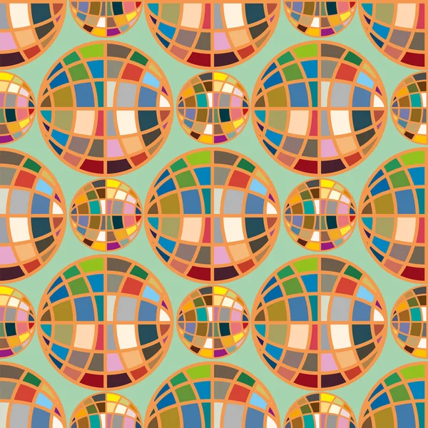Patrón Sin Costuras Con Coloridos Globos Mosaico — Vector de stock