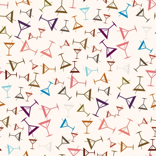 Tropik kokteyller desen, renkli kesintisiz vektör çizim