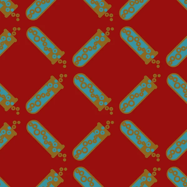 Kimya test tüpleri parlak arka plan üzerinde. Seamless modeli.