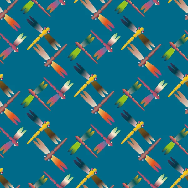 Dekoratif renkli seamless modeli ile şirin yusufçuk