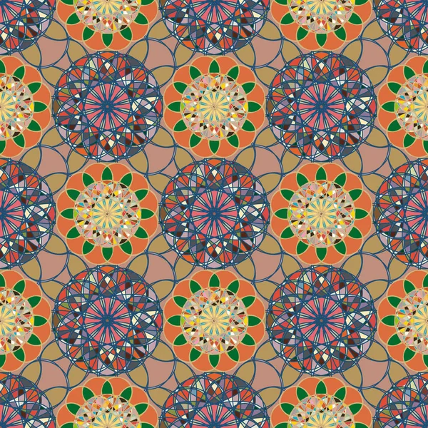 Renkli farklı renk seçenekleri sunan mozaik mandala arka plan