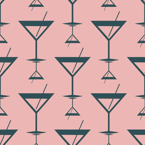 Tropische Cocktails Muster Bunte Nahtlose Vektorillustration — Stockvektor