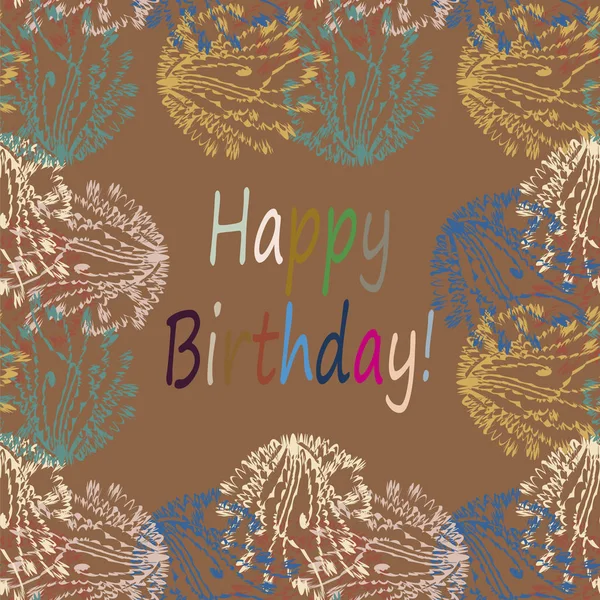 Çiçek desenli harflerle kutlu olsun çok renkli el çekilmiş