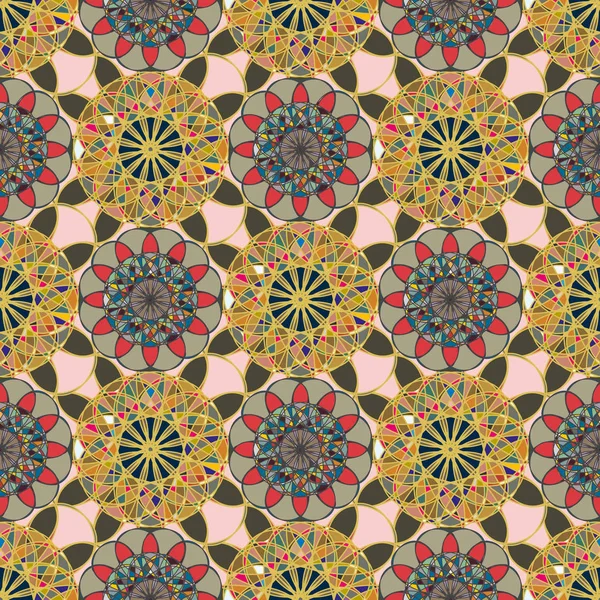 Astratto Colorato Caleidoscopico Mosaico Mandala Sfondo — Vettoriale Stock
