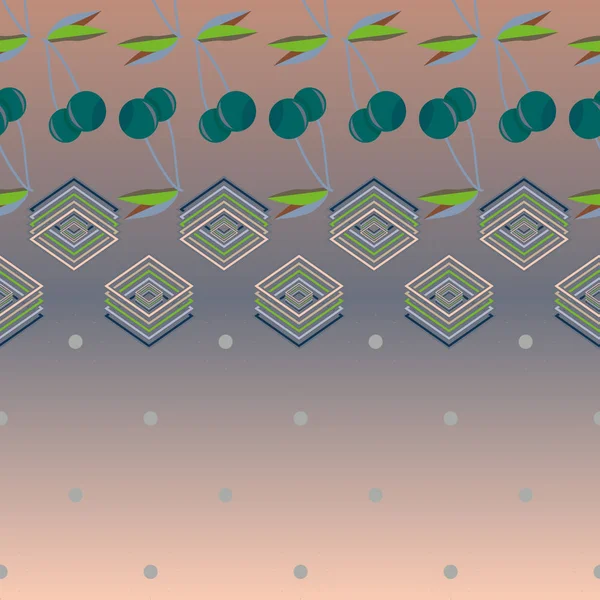 Şirin kiraz seamless modeli. Vektör çizim.