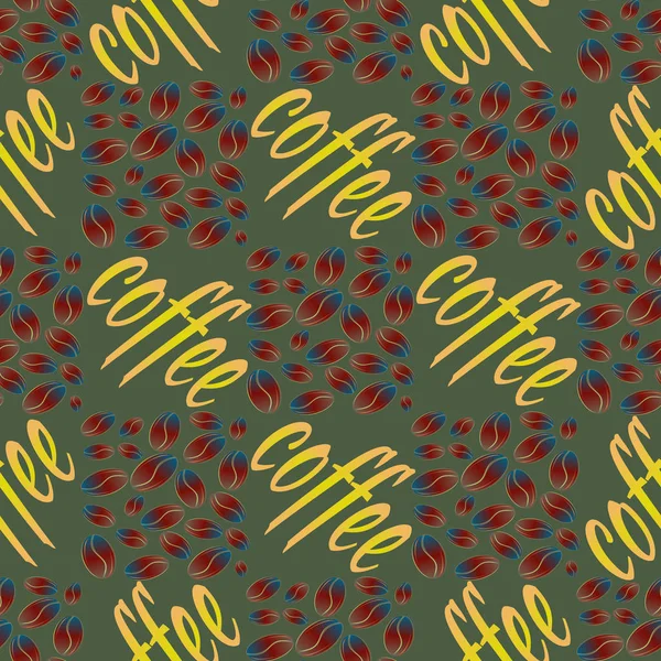 kahve çekirdekleri seamless modeli, vektör arka plan
