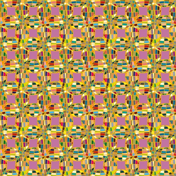 Padrão Caleidoscópio Abstrato Com Globos Mosaico Coloridos — Vetor de Stock