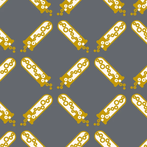 Kimya test tüpleri parlak arka plan üzerinde. Seamless modeli.