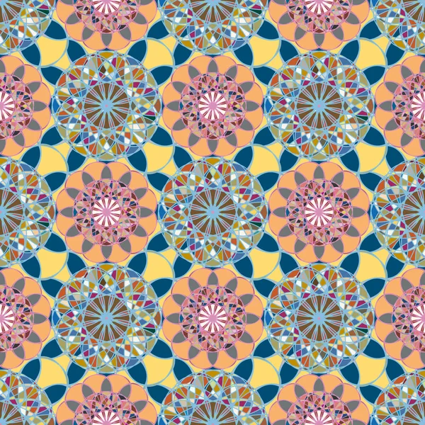 Fondo Mandala Mosaico Caleidoscópico Colorido Abstracto — Vector de stock