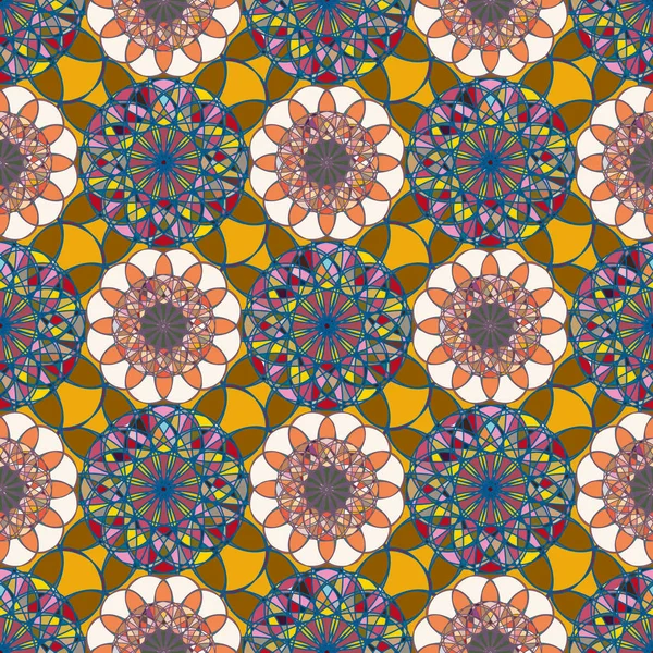 Fondo Mandala Mosaico Caleidoscópico Colorido Abstracto — Vector de stock