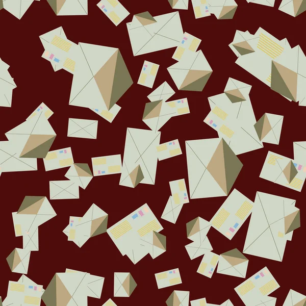 Envelopes Seamless Pattern Vector Illustration — Stock Vector