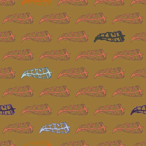 Memphis tarzı zemin ağaç yaprakları 