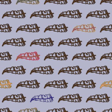 Memphis tarzı zemin ağaç yaprakları 