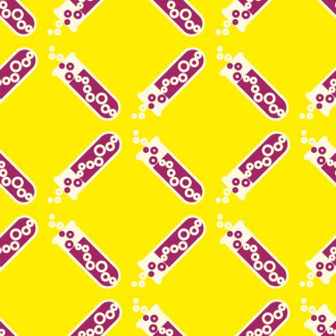 Kimya test tüpleri parlak arka plan üzerinde. Seamless modeli.