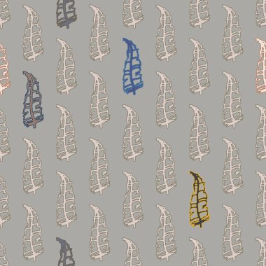 Memphis tarzı zemin ağaç yaprakları 