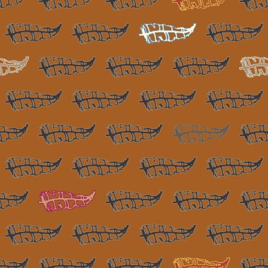 Memphis tarzı zemin ağaç yaprakları 