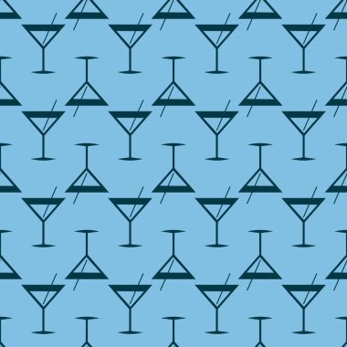 Tropik kokteyller desen, renkli kesintisiz vektör çizim