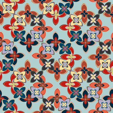  soyut çiçek geometrik Dikişsiz desen arka planı için