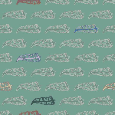 Memphis tarzı zemin ağaç yaprakları 