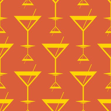 Tropik kokteyller desen, renkli kesintisiz vektör çizim