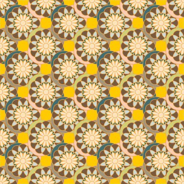  arka plan için çiçekli soyut geometrik seamless modeli