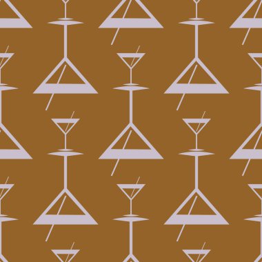 Tropik kokteyller desen, renkli kesintisiz vektör çizim