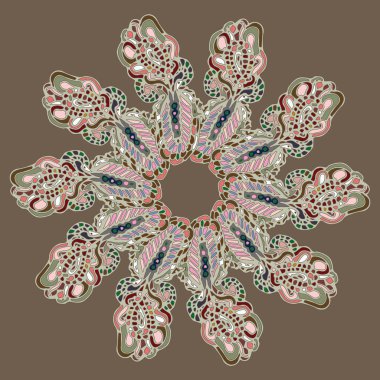 Stil zentangle yeni simetrik mandala doodle ile sanat esin kaynağı oldu. Duvar kağıdı, desen dolgularını, web sayfaları, yüzey dokuları için dekoratif nesne-ebilmek var olmak kullanılmış.