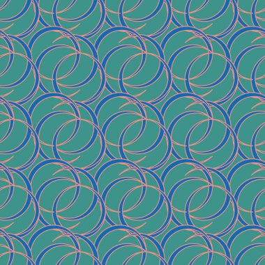 vektör çizim arka planı için daireler ile seamless modeli   