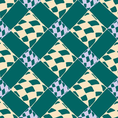 Soyut renkli geometrik Dikişsiz kareli desen arka planı için.