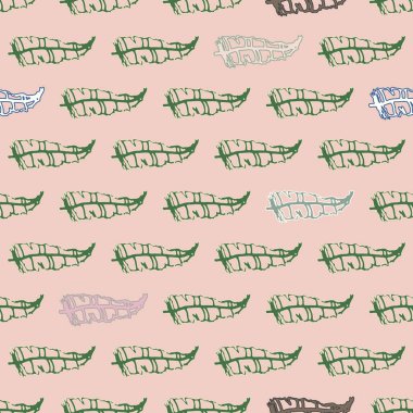 Memphis tarzı zemin ağaç yaprakları 