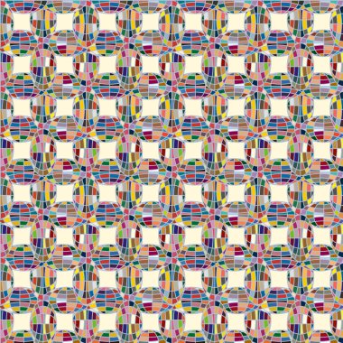 Soyut kaleydoskop desen renkli mozaik küre ile