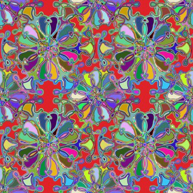 Soyut kaleydoskop renkli Dikişsiz desen arka planı için. 