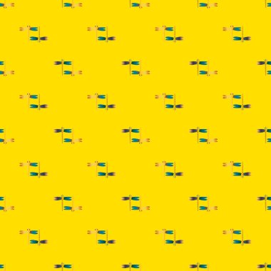 Dekoratif renkli seamless modeli ile şirin yusufçuk