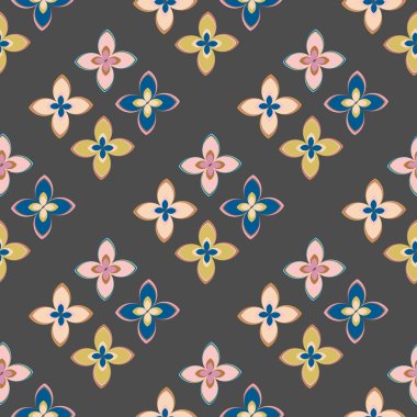  soyut çiçek geometrik Dikişsiz desen arka planı için