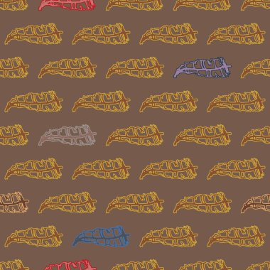 Memphis tarzı zemin ağaç yaprakları 