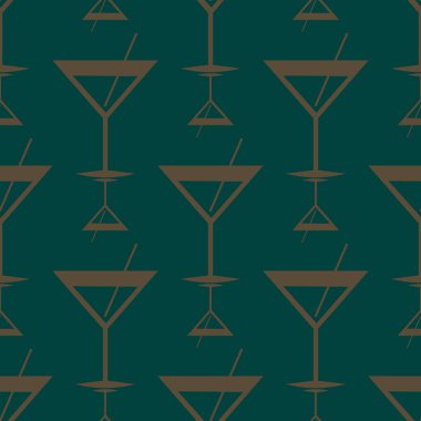 Tropik kokteyller desen, renkli kesintisiz vektör çizim