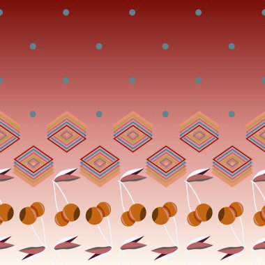 Şirin kiraz seamless modeli. Vektör çizim.