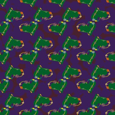 Soyut kalp doodle arka plan için seamless modeli. 