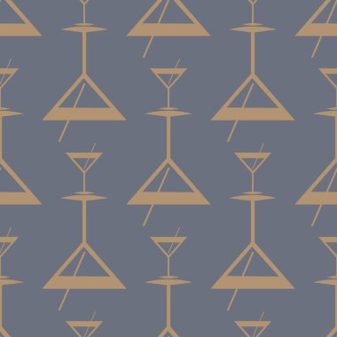 Tropik kokteyller desen, renkli kesintisiz vektör çizim