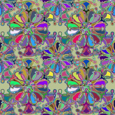 Soyut kaleydoskop renkli Dikişsiz desen arka planı için. 