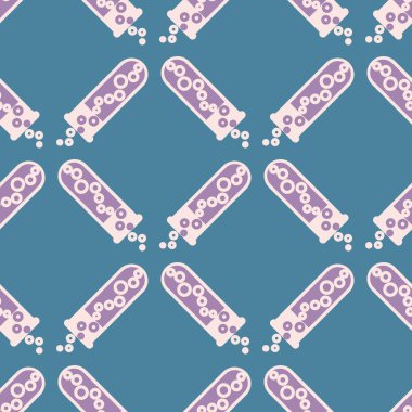 Kimya test tüpleri parlak arka plan üzerinde. Seamless modeli.