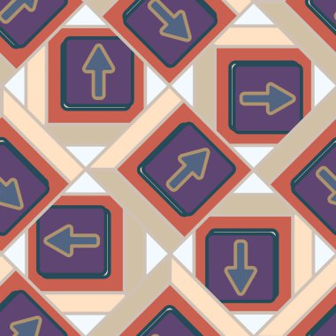 Kot düğmeleri Dikişsiz desen vektör çizim ile 