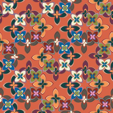  soyut çiçek geometrik Dikişsiz desen arka planı için